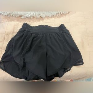 Black size 4 hotty hot lululemon shorts